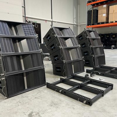 KME PANO line array: 8x QL906 + 4x QL1215 + 2x frame